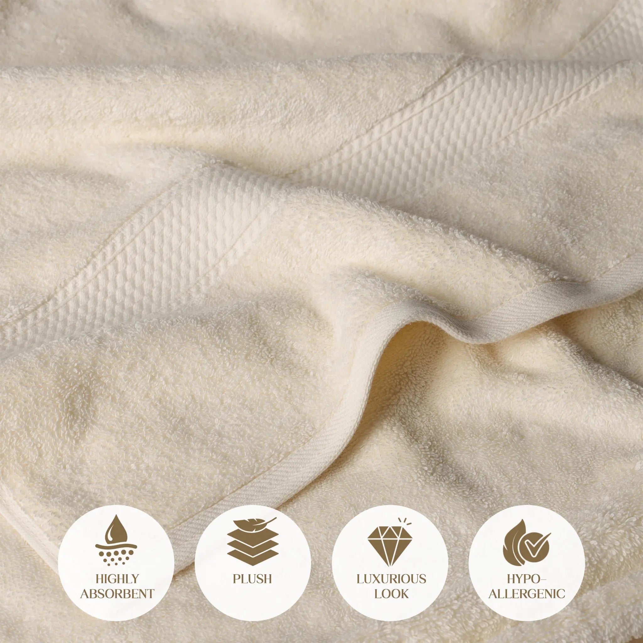 Madison Egyptian Cotton Plush Thick Absorbent Bath Towel Set of 2 - Egyptian Cotton Bath Towel by Superior Brand