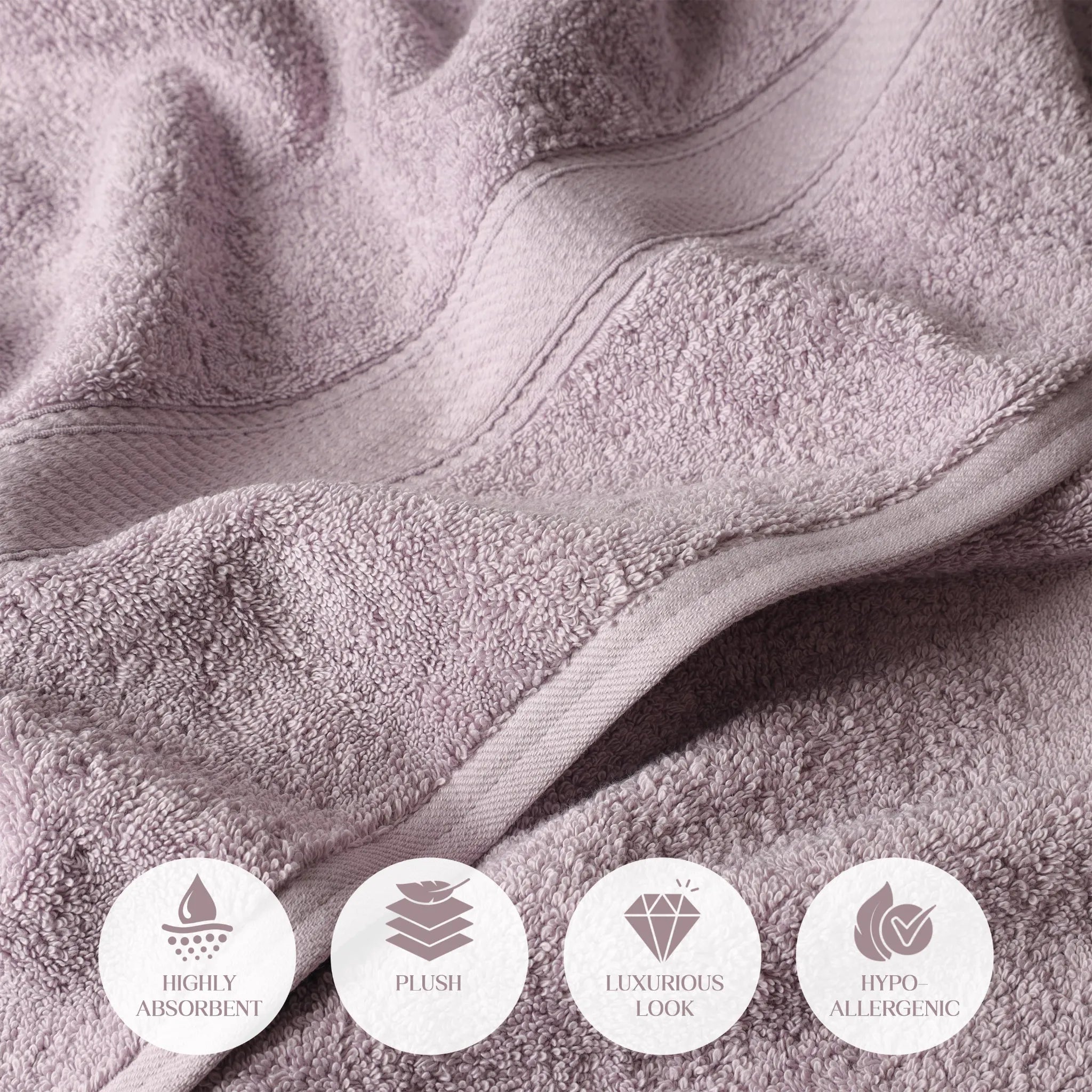 Madison Egyptian Cotton Plush Heavyweight 6 Piece Towel Set - Egyptian Cotton Towel Set by Superior Brand