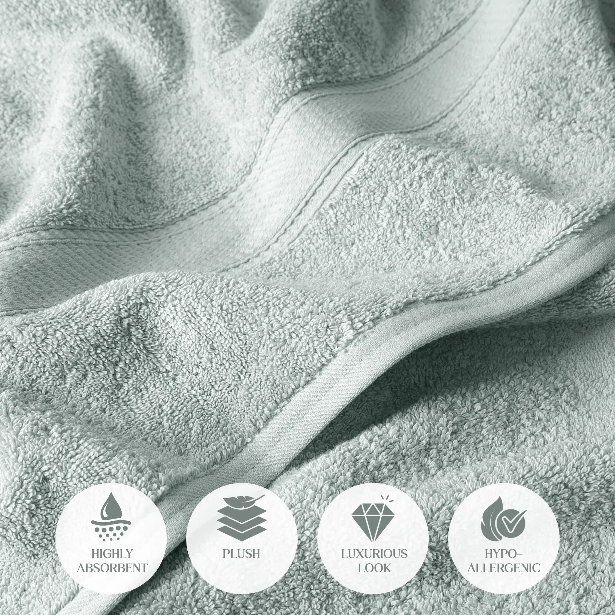 Madison Egyptian Cotton Plush Thick Absorbent Bath Towel Set of 2 - Egyptian Cotton Bath Towel by Superior Brand