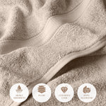 Madison Egyptian Cotton Plush Heavyweight 6 Piece Towel Set - Egyptian Cotton Towel Set by Superior Brand