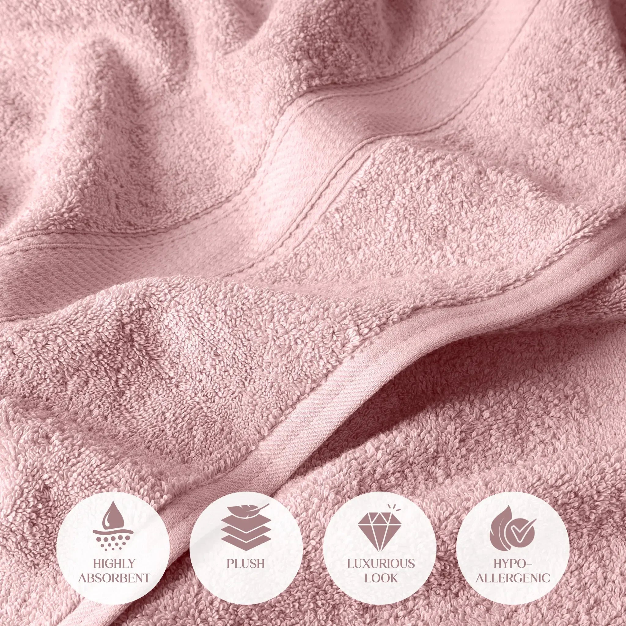 Madison Egyptian Cotton Plush Thick Absorbent Bath Towel Set of 2 - Egyptian Cotton Bath Towel by Superior Brand