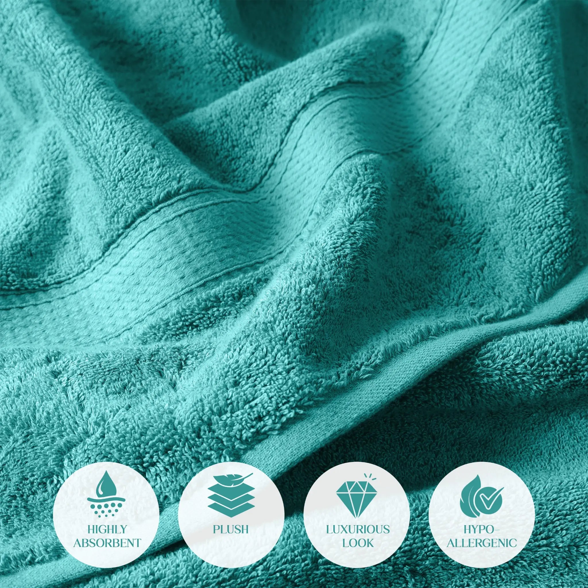 Madison Egyptian Cotton Plush Thick Absorbent Bath Towel Set of 2 - Egyptian Cotton Bath Towel by Superior Brand