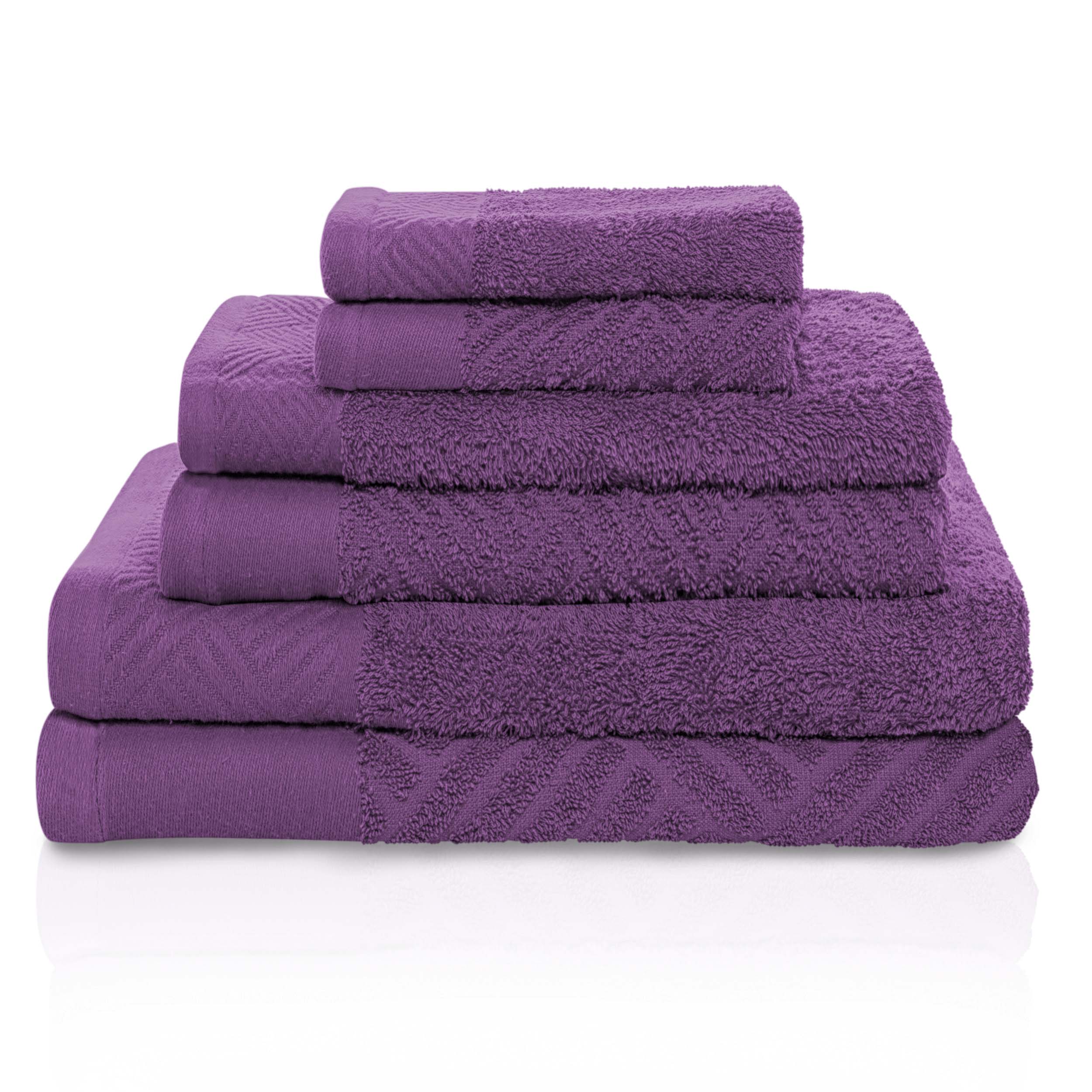 Egyptian Cotton Basketweave Towel Set 6 Piece - Egyptian Cotton Towel Set by Superior Brand