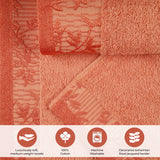 Wisteria Cotton Medium Weight Floral Jacquard Border 12 Piece Towel Set - Towel Set by Superior Brand