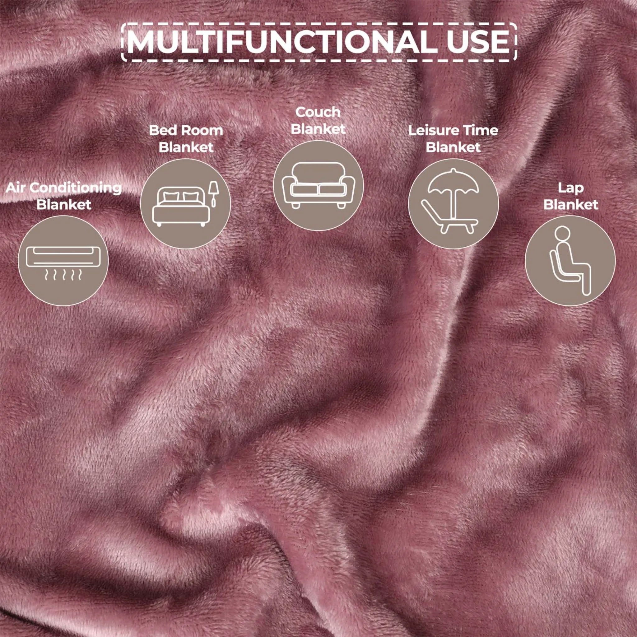 Superior Fleece Plush Medium Weight Fluffy Soft Decorative Throw - Blanket by Superior Brand