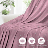 Fleece Plush Medium Weight Fluffy Soft Decorative Polka Dot Blanket - Blanket by Superior Brand