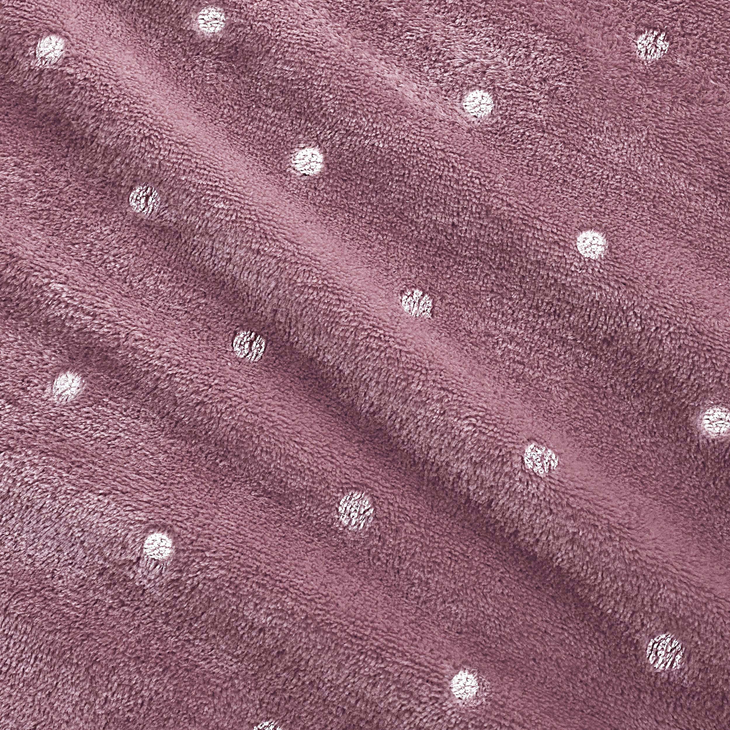 Fleece Plush Medium Weight Fluffy Soft Decorative Polka Dot Blanket - Blanket by Superior Brand