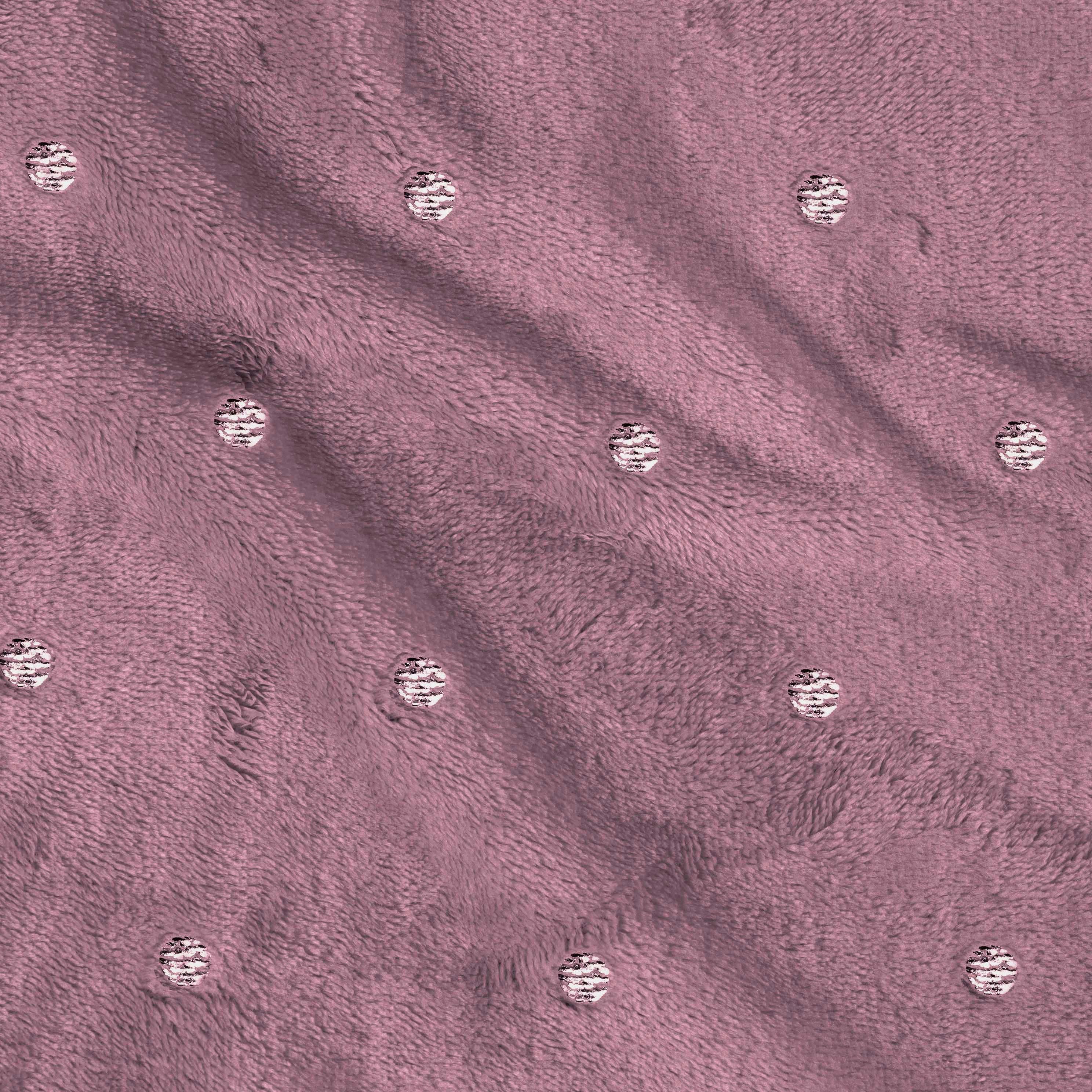 Fleece Plush Medium Weight Fluffy Soft Decorative Polka Dot Blanket - Blanket by Superior Brand