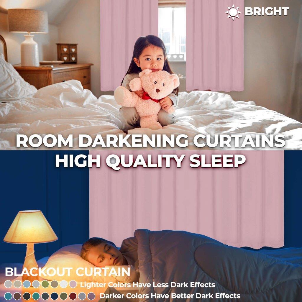 Solid Machine Washable Room Darkening Blackout Curtains, Set of 2 - Blackout Curtains by Superior Brand