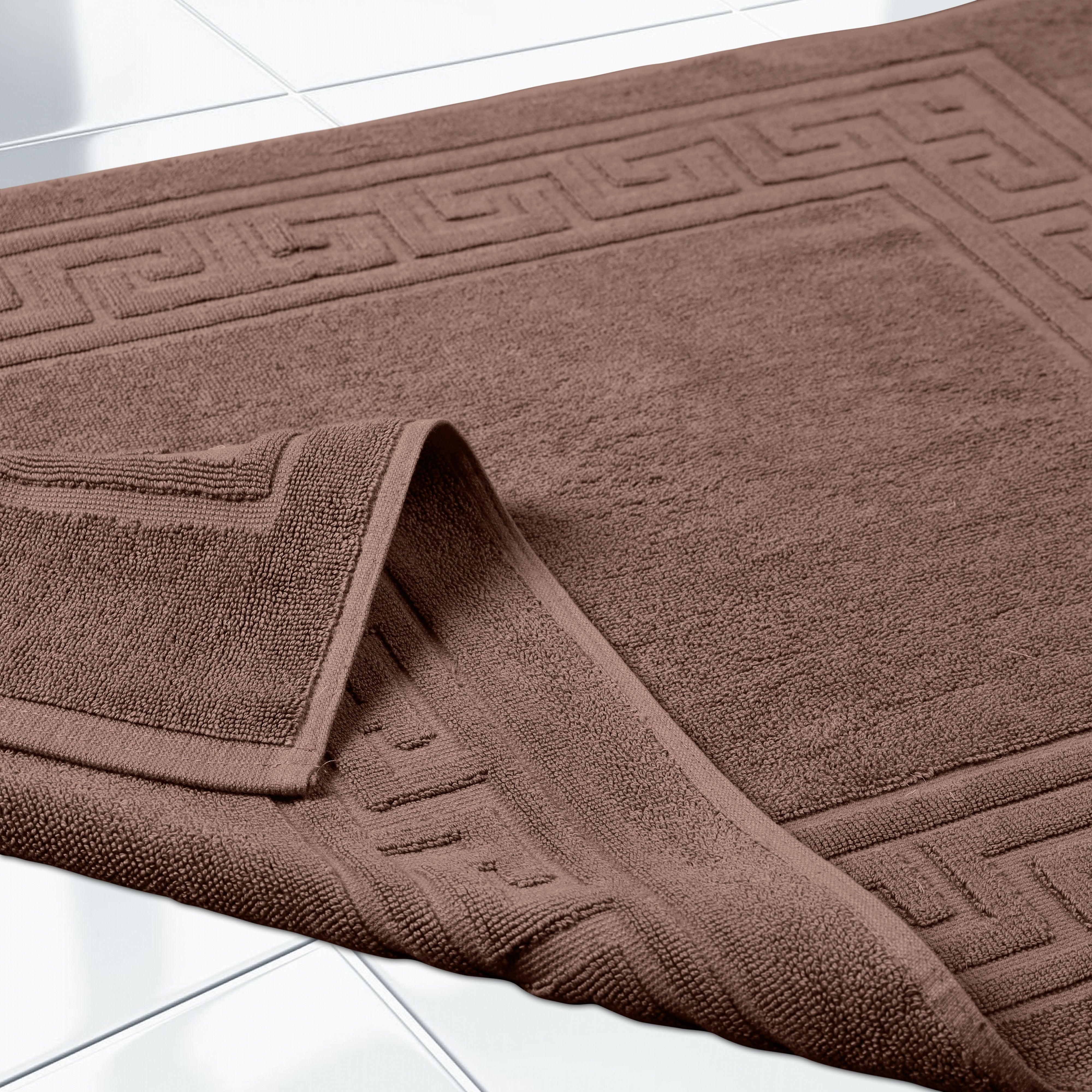 Egyptian Cotton Greek Key Infinity Border Bath Mat Set of 2 - Bath Mats by Superior Brand