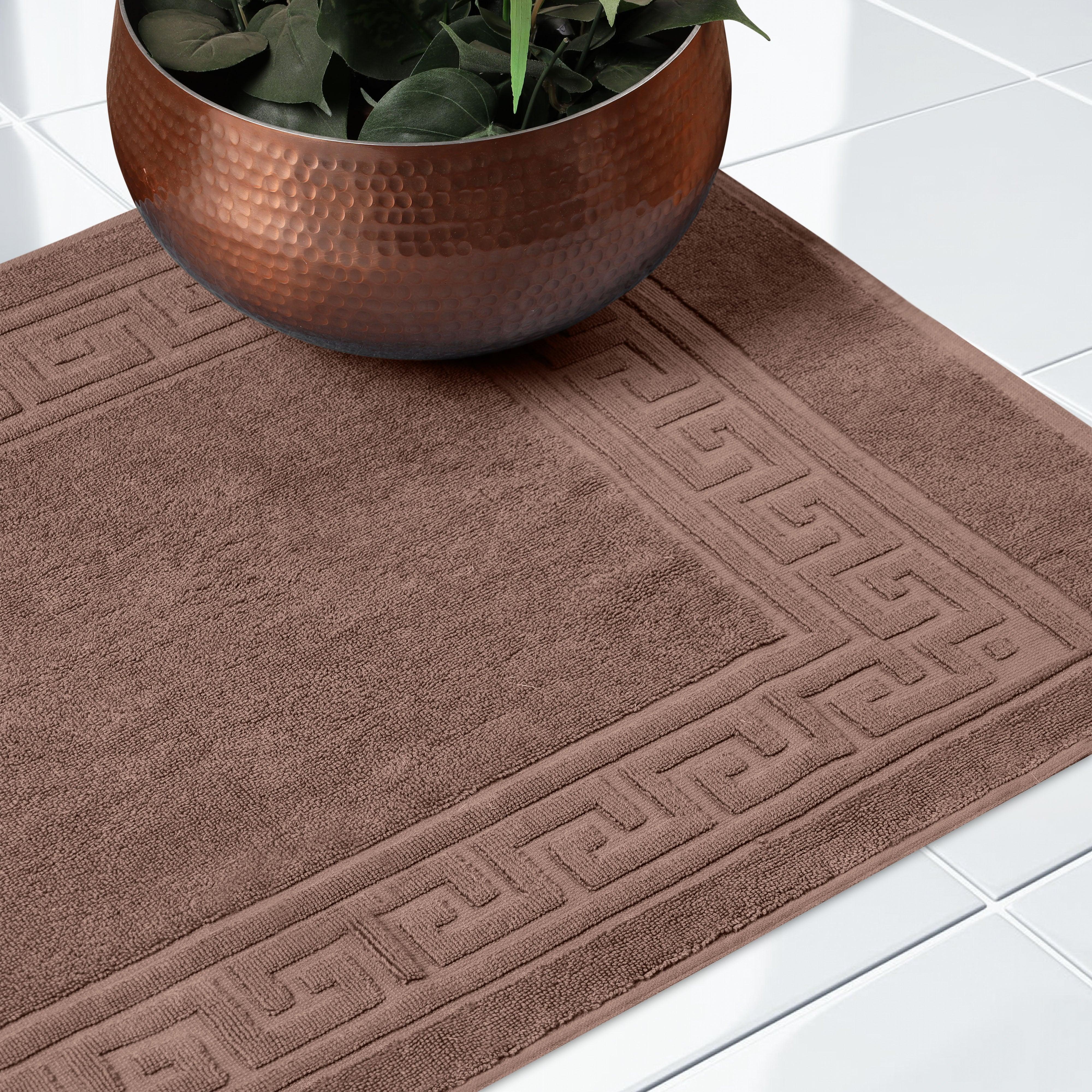 Egyptian Cotton Greek Key Infinity Border Bath Mat Set of 2 - Bath Mats by Superior Brand