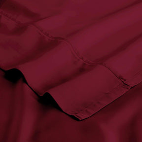 Modal From Beechwood 300 Thread Count Solid Deep Pocket Bed Sheet Set - Burgundy