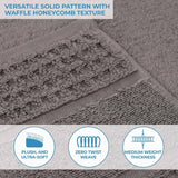Napa Zero Twist Cotton Solid Waffle Honeycomb Bath Sheet Set of 2 - Towel Set by Superior Brand