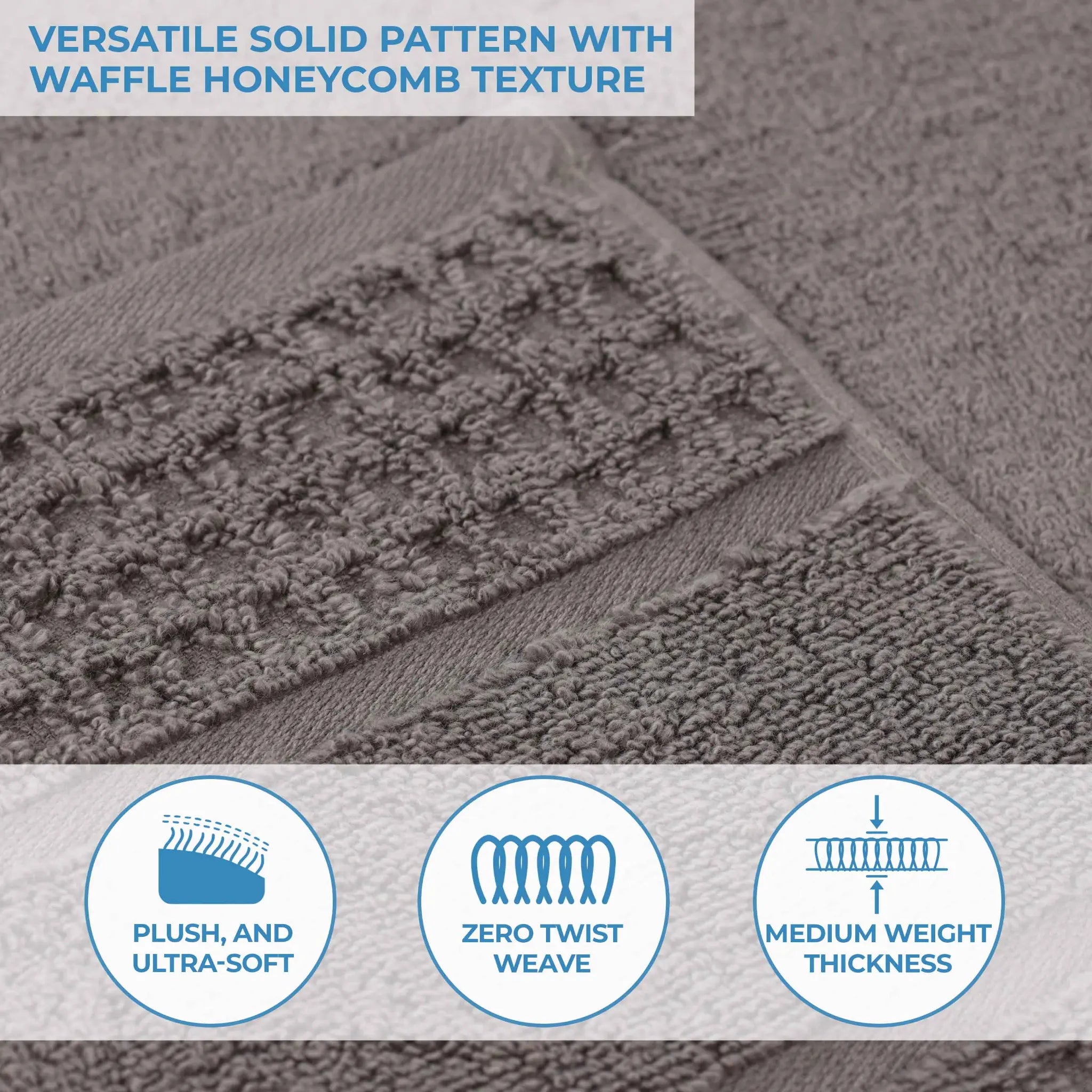Napa Zero Twist Cotton Solid Waffle Honeycomb Bath Sheet Set of 2 - Towel Set by Superior Brand