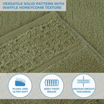 Napa Zero Twist Cotton Solid Waffle Honeycomb Bath Sheet Set of 2 - Towel Set by Superior Brand