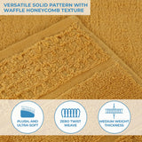 Napa Zero Twist Cotton Solid Waffle Honeycomb Bath Sheet Set of 2 - Towel Set by Superior Brand
