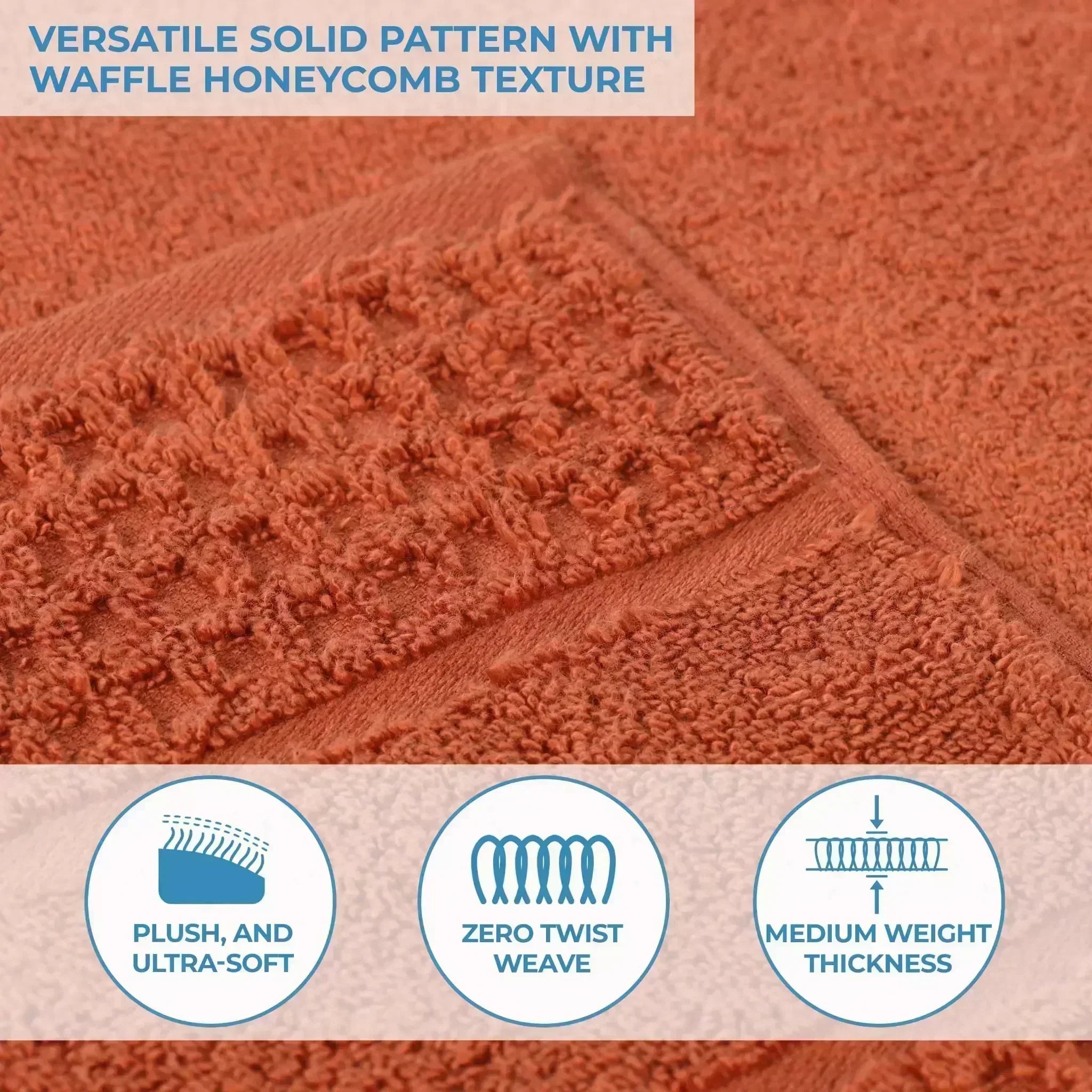 Napa Zero Twist Cotton Solid Waffle Honeycomb Bath Sheet Set of 2 - Towel Set by Superior Brand