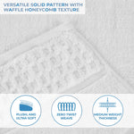 Napa Zero Twist Cotton Solid Waffle Honeycomb Bath Sheet Set of 2 - Towel Set by Superior Brand