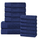 Cotton Waffle Border Towel Set 12-Piece - Honeycomb - Towel Set by Superior Brand