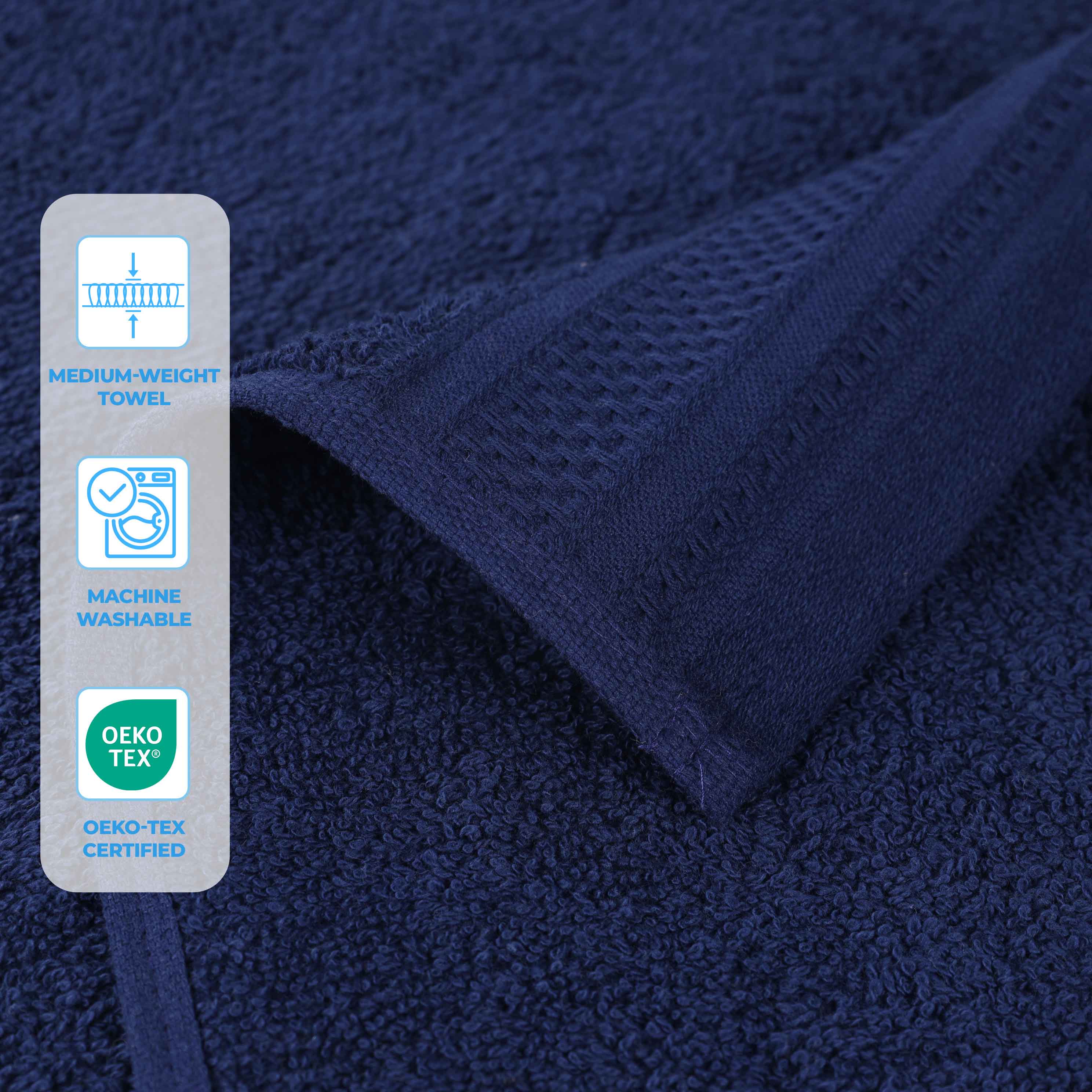 Cotton Waffle Border Towel Set 12-Piece - Honeycomb - Towel Set by Superior Brand