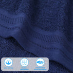 Cotton Waffle Border Towel Set 12-Piece - Honeycomb - Towel Set by Superior Brand