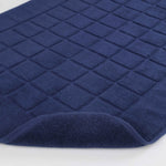 Nora Cotton Solid Absorbent Thick Checkered Washable Bath Mat Set of 2 - Bath Mats by Superior Brand