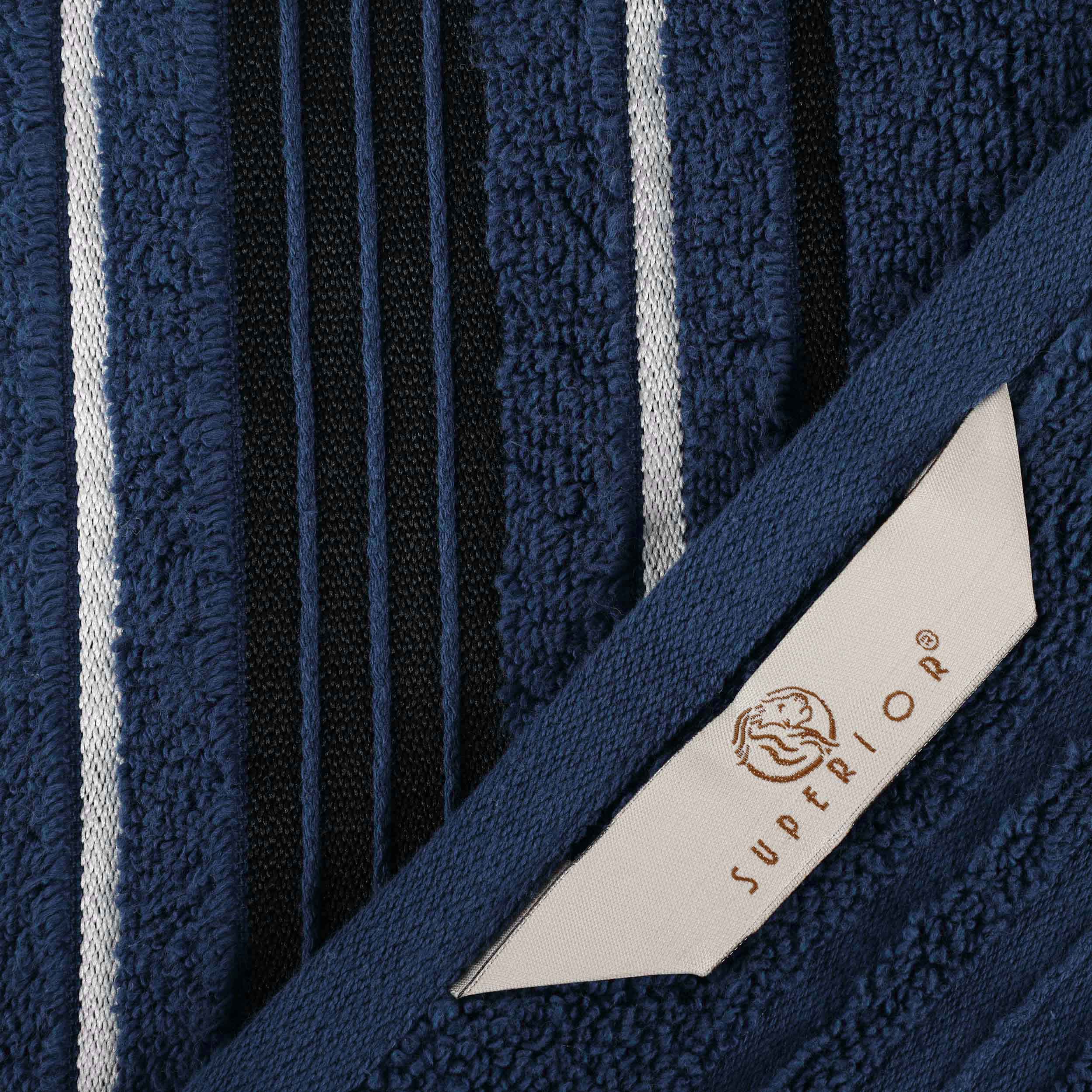 Sadie Zero Twist Cotton Solid and Jacquard Floral 12 Piece Towel Set - Towel Set by Superior Brand