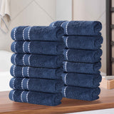 Niles Egyptian Giza Cotton Ultra Plush Face Towel Set 12 Piece - Egyptian Cotton Face Towel by Superior Brand