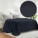 Milan Cotton Textured Jacquard Striped Lightweight Woven Blanket - Blanket by Superior Brand