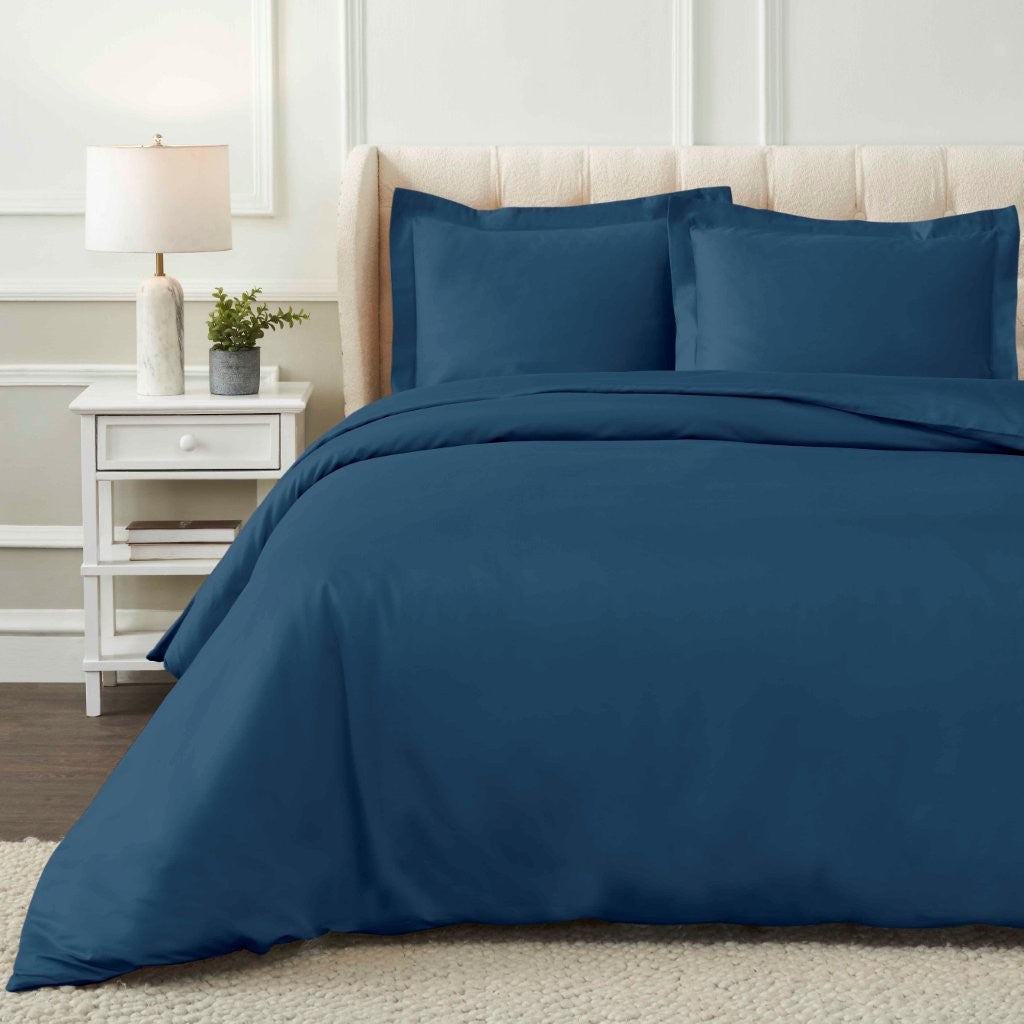 1200 Thread Count Egyptian Cotton Solid Duvet Cover - Egyptian Cotton Duvet Cover Set by Superior Brand