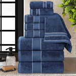Niles Egyptian Giza Cotton Plush Towel Set 9-Piece - Egyptian Cotton Towel Set by Superior Brand