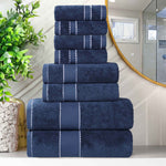 Egyptian Giza Cotton Plush Soft Towel Set 8 Piece - Egyptian Cotton Towel Set by Superior Brand
