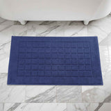 Nora Cotton Solid Absorbent Thick Checkered Washable Bath Mat Set of 2 - Bath Mats by Superior Brand