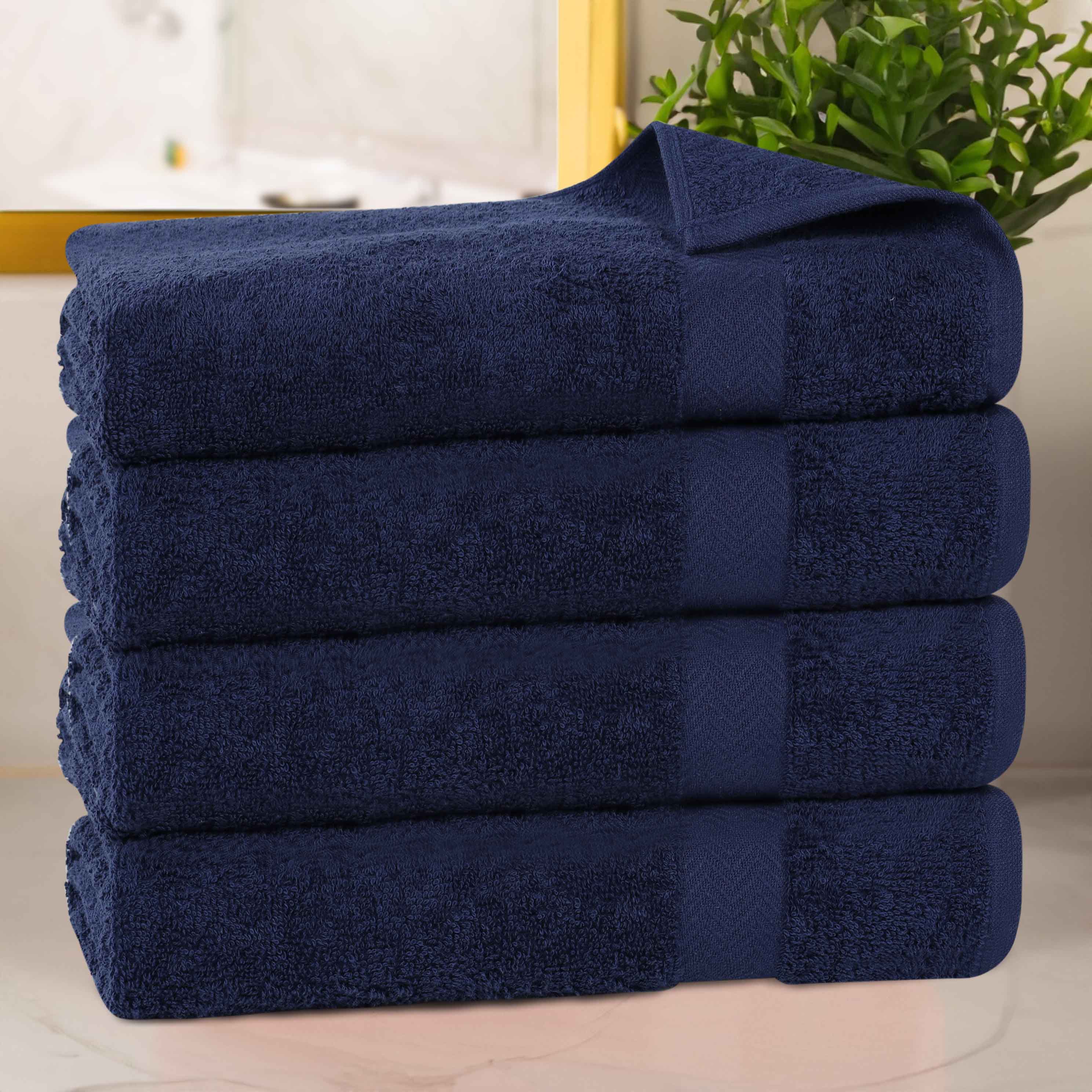 Cotton Highly Absorbent Eco-Friendly Quick Dry Bath Towel Set of 4 - Bath Towel by Superior Brand