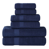 6 Piece Cotton Eco-Friendly Soft Absorbent Towel Set - Towel Set by Superior Brand