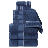 Niles Egyptian Giza Cotton Plush Towel Set 9-Piece - Egyptian Cotton Towel Set by Superior Brand