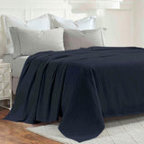 Milan Cotton Textured Jacquard Striped Lightweight Woven Blanket - Blanket by Superior Brand
