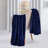 Fleece Plush Medium Weight Fluffy Soft Decorative Polka Dot Blanket - Blanket by Superior Brand
