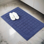 Nora Cotton Solid Absorbent Thick Checkered Washable Bath Mat Set of 2 - Bath Mats by Superior Brand