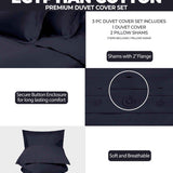 300 Thread Count Egyptian Cotton Solid Duvet Cover - Egyptian Cotton Duvet Cover Set by Superior Brand