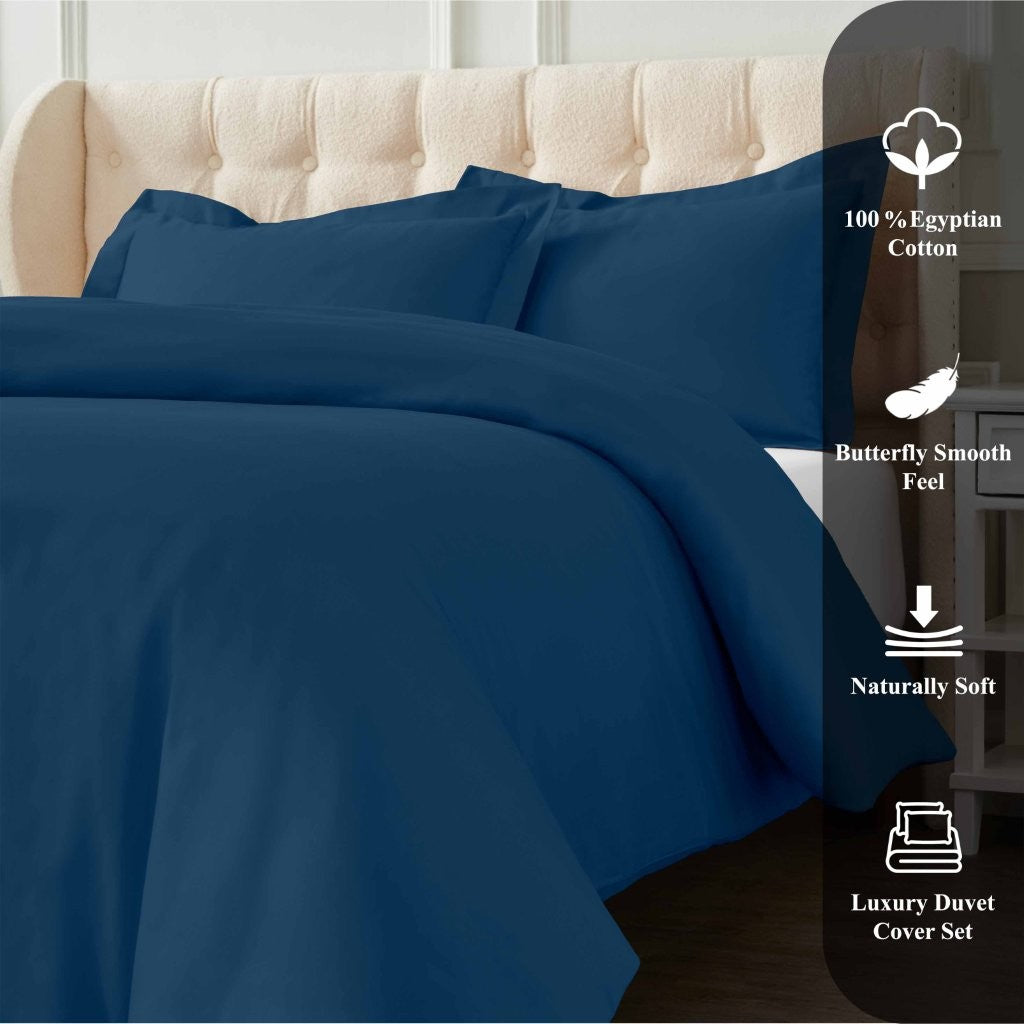 1200 Thread Count Egyptian Cotton Solid Duvet Cover - Egyptian Cotton Duvet Cover Set by Superior Brand