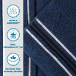 Sadie Zero Twist Cotton Solid and Jacquard Floral 12 Piece Towel Set - Towel Set by Superior Brand