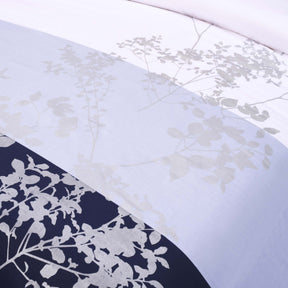 Sydney Floral Damask Cotton Duvet Cover Set - NavyBlue