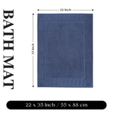 Leo Cotton Solid Modern Absorbent Heavy Washable Bath Mat Set of 2 - Bath Mats by Superior Brand