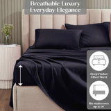 1200 Thread Count Cotton Rich Bed Sheet Set Solid Deep Pocket - Sheet Set by Superior Brand