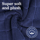 Nora Cotton Solid Absorbent Thick Checkered Washable Bath Mat Set of 2 - Bath Mats by Superior Brand