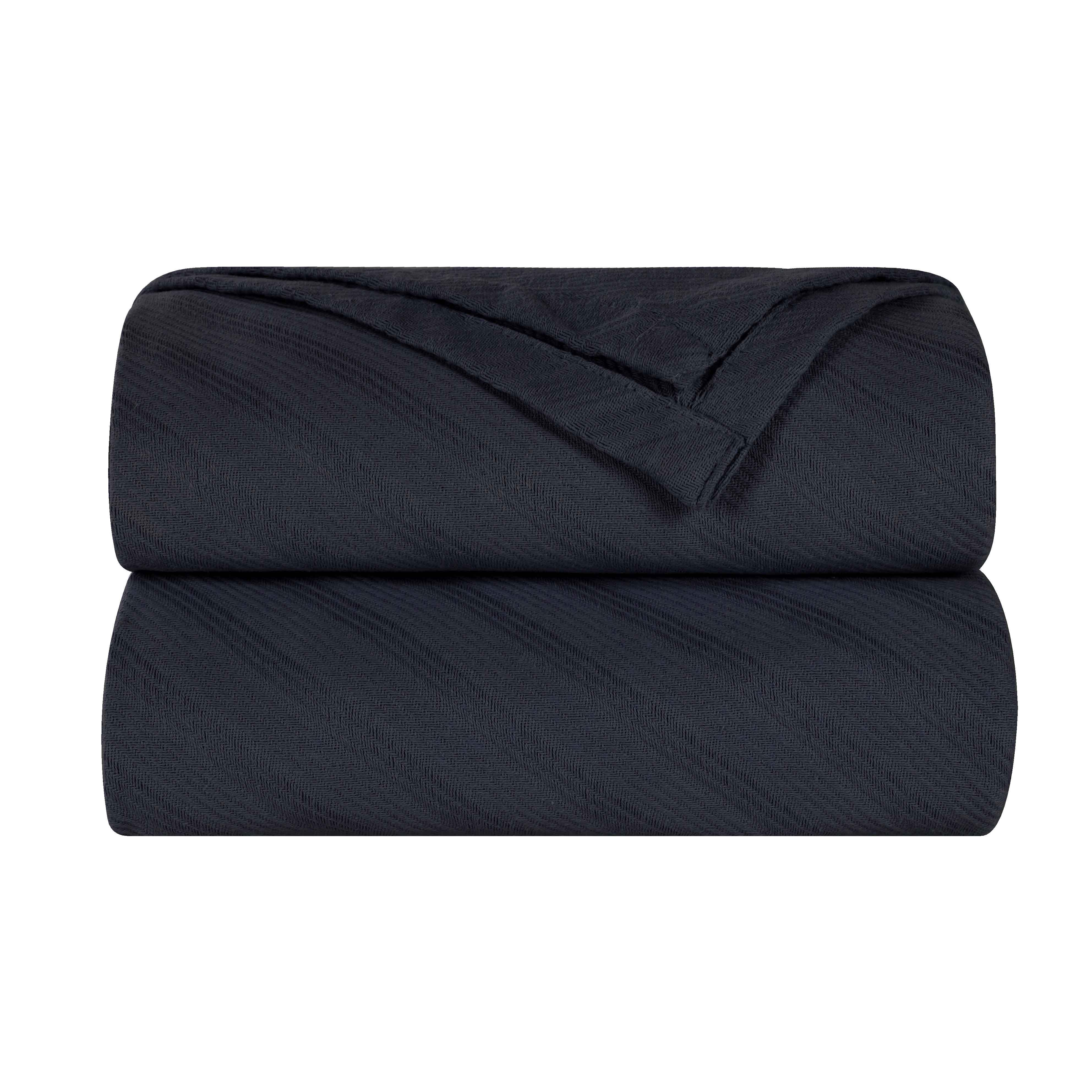 Milan Cotton Textured Jacquard Striped Lightweight Woven Blanket - Blanket by Superior Brand