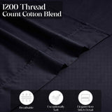 1200 Thread Count Cotton Rich Bed Sheet Set Solid Deep Pocket - Sheet Set by Superior Brand
