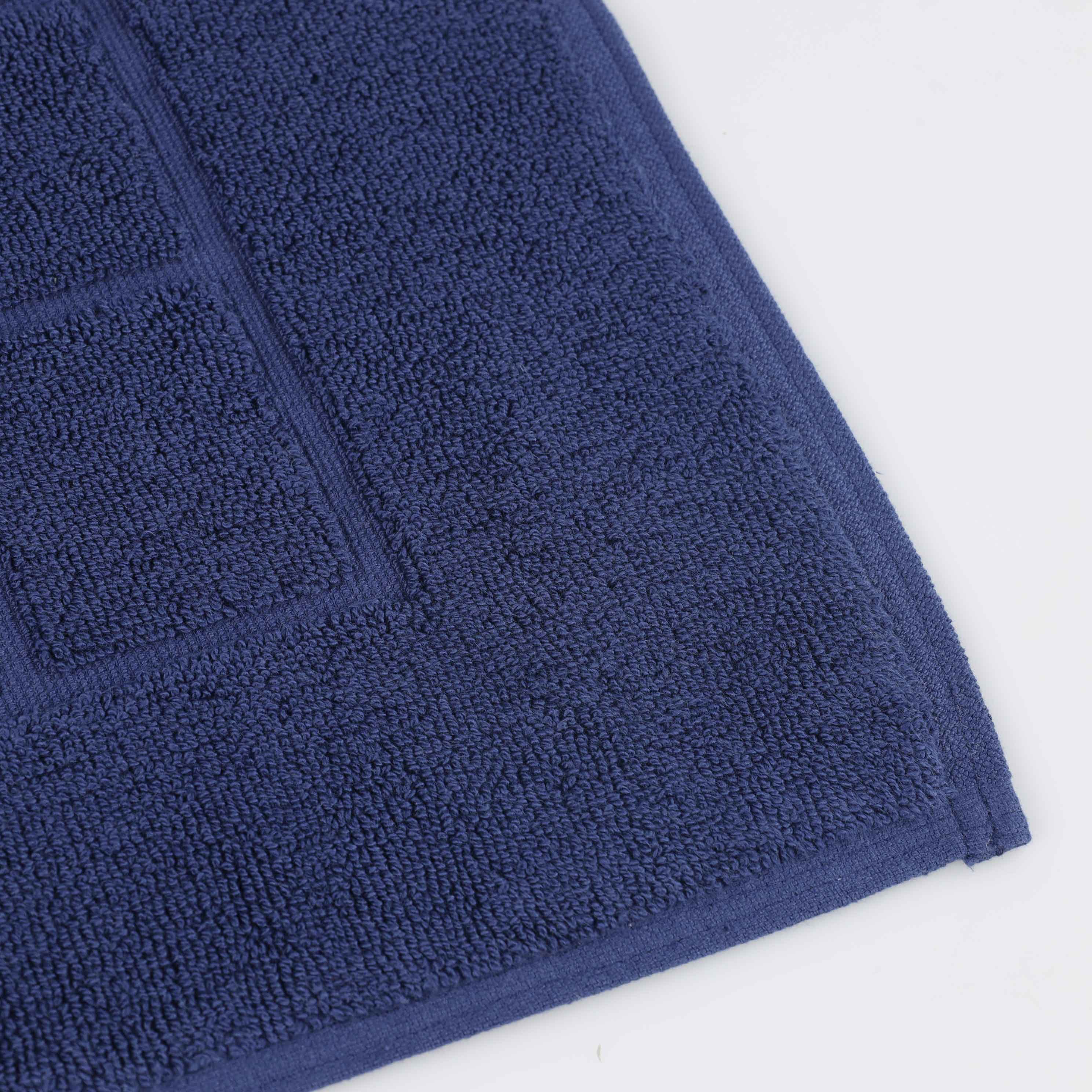Nora Cotton Solid Absorbent Thick Checkered Washable Bath Mat Set of 2 - Bath Mats by Superior Brand