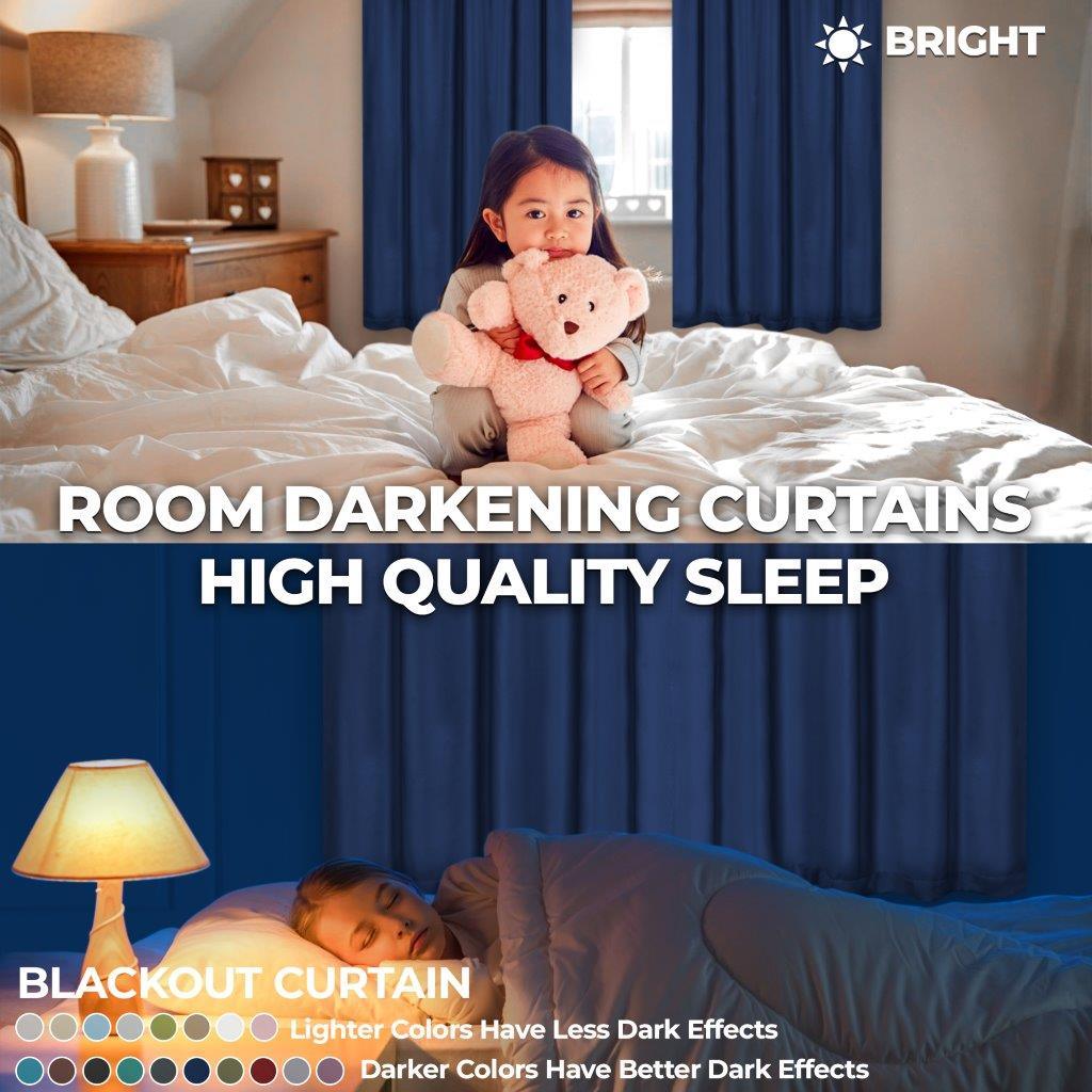 Solid Machine Washable Room Darkening Blackout Curtains, Set of 2 - Blackout Curtains by Superior Brand
